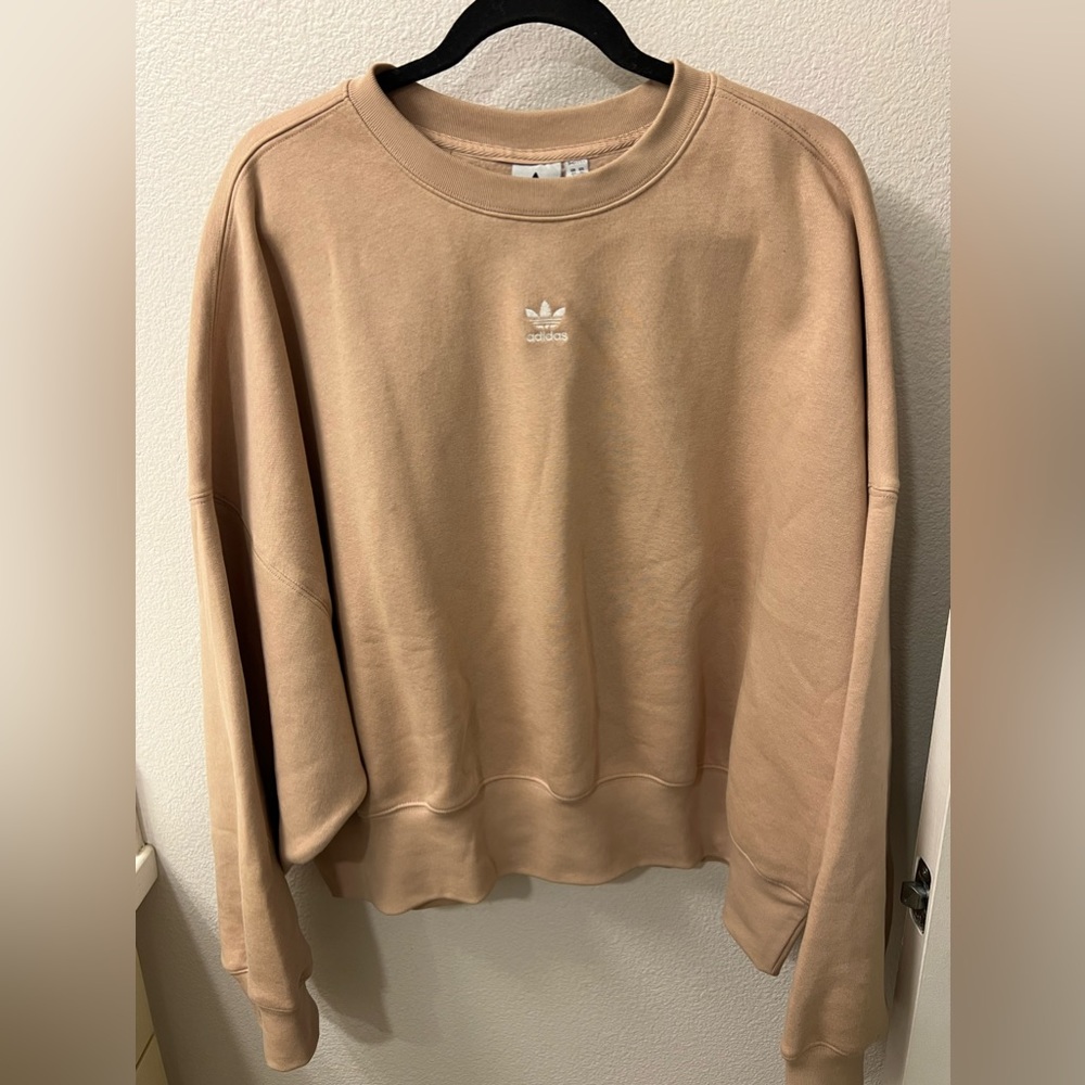 Adidas oversized cropped crewneck
